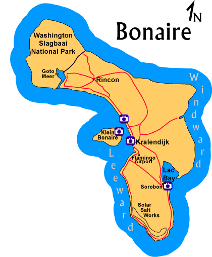 Map of Bonaire